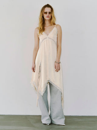 SIDE CUTTING LACE DRESS