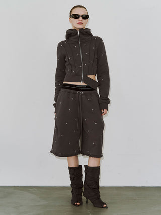 GATHERED OPEN TOE BOOTS