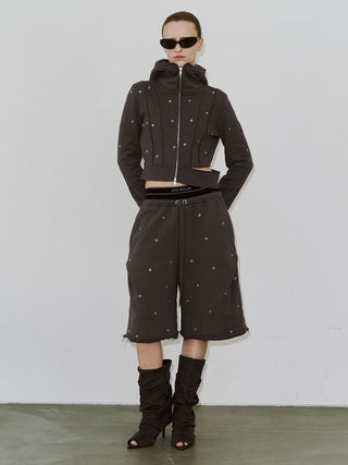 GATHERED OPEN TOE BOOTS