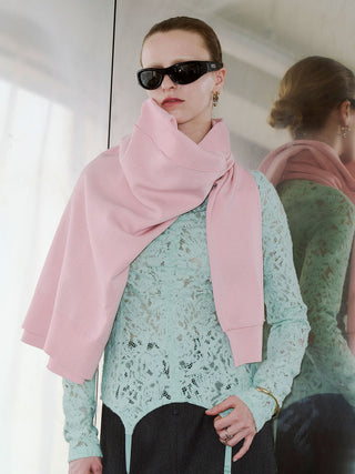 PLATE VNECK OVER CARDIGAN