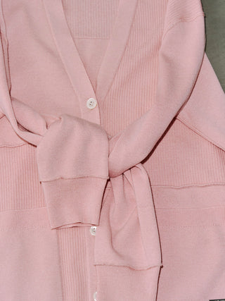 PLATE VNECK OVER CARDIGAN