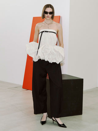 FOLD TAFFETA BLOUSE