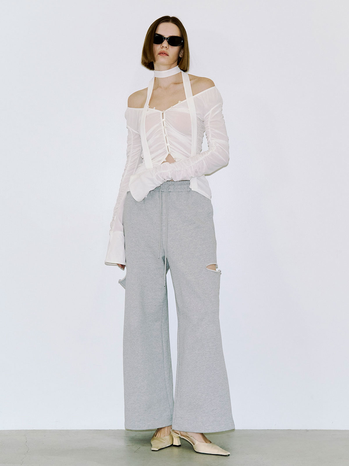 SPLIT GATHERS CHOKER TOPS – JOSEMOON