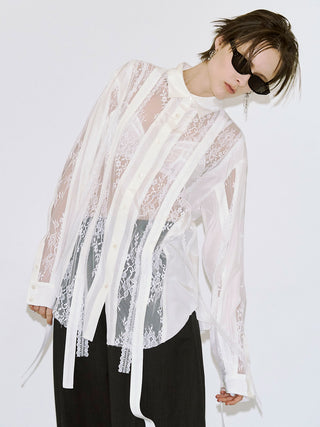 VERTICAL LACE SHIRT