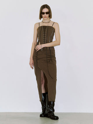 LACEUP SWEAT BUSTIER