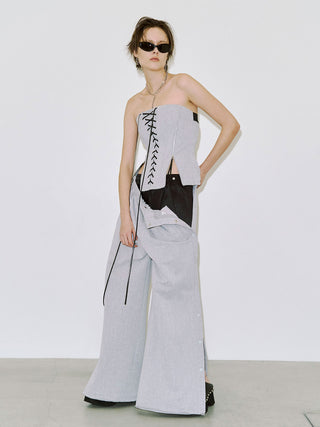 LACEUP SWEAT BUSTIER