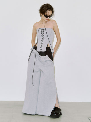 LACEUP SWEAT BUSTIER