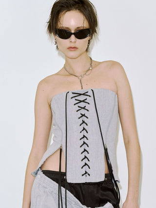 LACEUP SWEAT BUSTIER