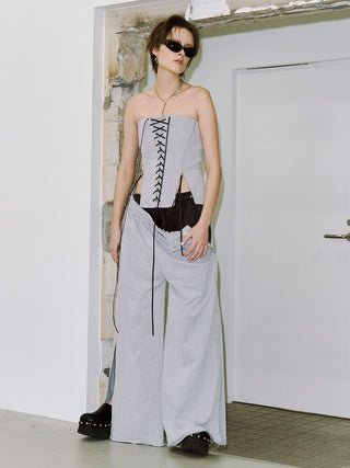 LACEUP SWEAT BUSTIER