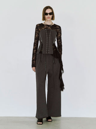 LACEUP SWEAT BUSTIER