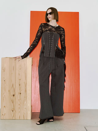 LACEUP SWEAT BUSTIER