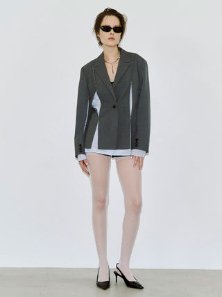 MESH COMBI DESIGN JACKET