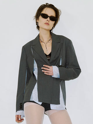 MESH COMBI DESIGN JACKET