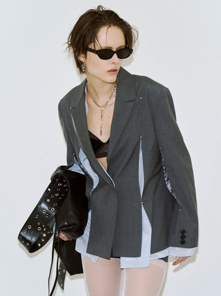 MESH COMBI DESIGN JACKET