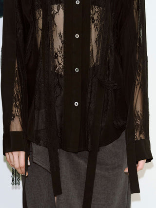 VERTICAL LACE SHIRT
