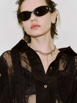 VERTICAL LACE SHIRT