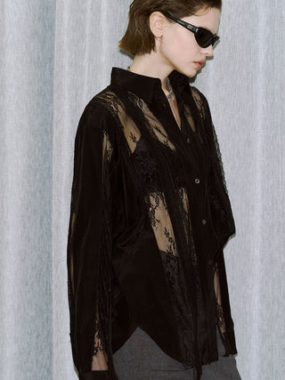 VERTICAL LACE SHIRT