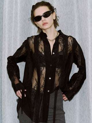 VERTICAL LACE SHIRT