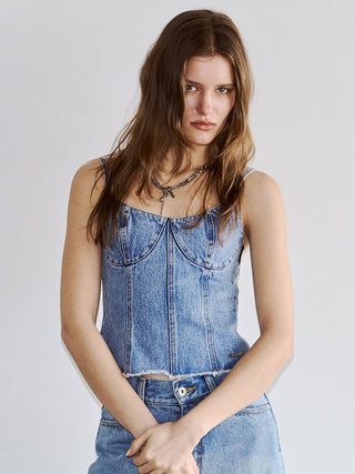 DENIM BUSTIER