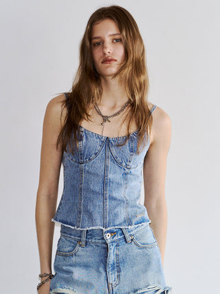 DENIM BUSTIER
