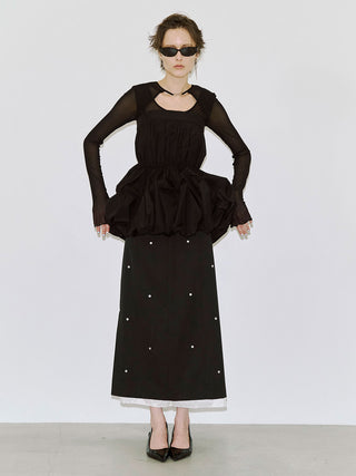 FOLD TAFFETA BLOUSE