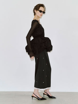 FOLD TAFFETA BLOUSE