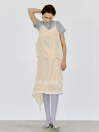 CROSS OVER LACE SKIRT