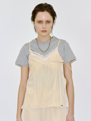 CROSS OVER LACE CAMI