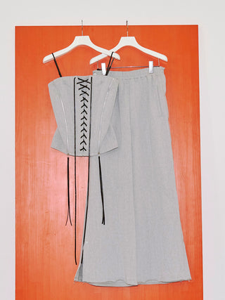 LACEUP SWEAT BUSTIER