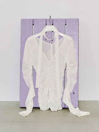 SPLIT GATHERS CHOKER TOPS