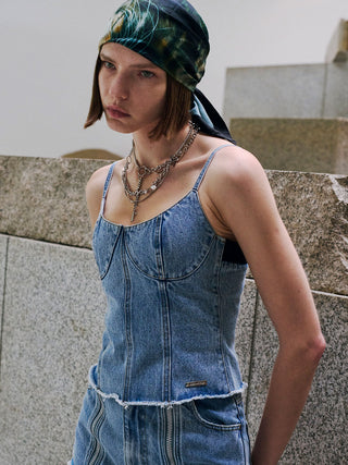 DENIM BUSTIER