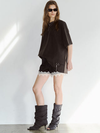 LACE TRIM SHORT PANTS