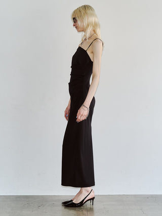 BICOLOR DRAPE DRESS