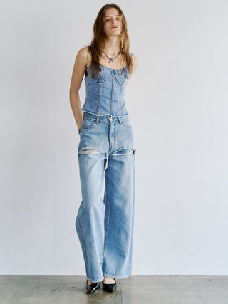 DENIM BUSTIER
