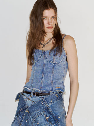 DENIM BUSTIER