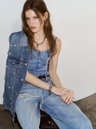 DENIM BUSTIER