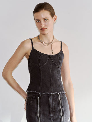 DENIM BUSTIER
