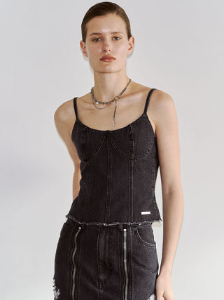 DENIM BUSTIER
