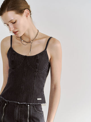DENIM BUSTIER