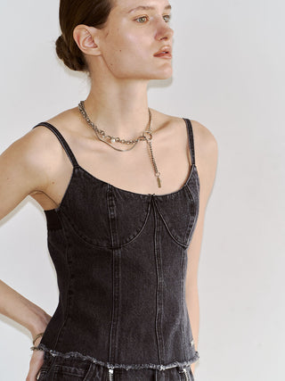 DENIM BUSTIER