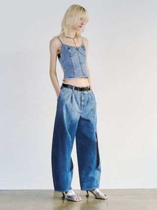 DENIM BUSTIER