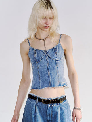 DENIM BUSTIER