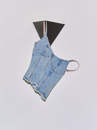 DENIM BUSTIER