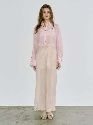 SHEER JOSEMOON SHORT SHIRTS