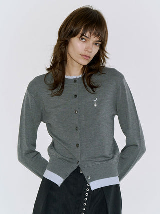 MOON CARDIGAN with PEARL