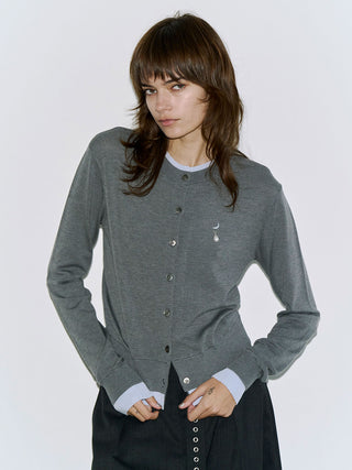 MOON CARDIGAN with PEARL