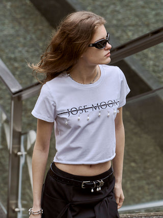 MINIMUM LOGO TSHIRT with PEARL