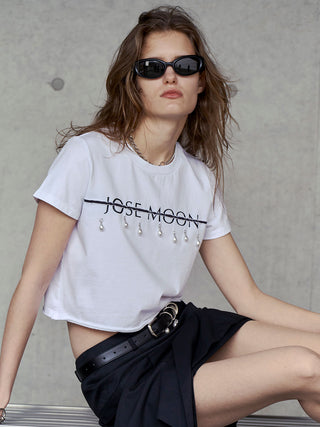 MINIMUM LOGO TSHIRT with PEARL