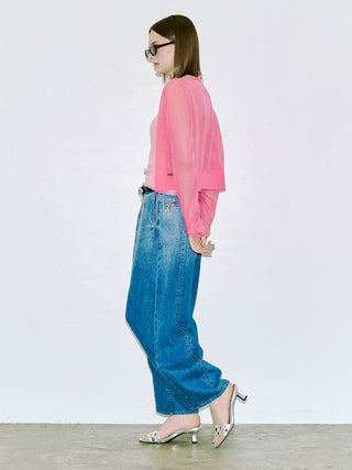 BI-COLOR MOON KNIT CARDIGAN