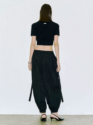 CROP POLO KNIT CARDIGAN